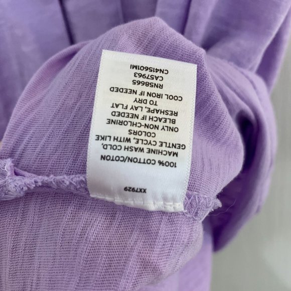 Caslon Nordstrom Button Front Swing Tank Top Cotton Slub Jersey Purple Size XL - Picture 7 of 8